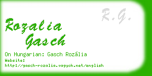 rozalia gasch business card